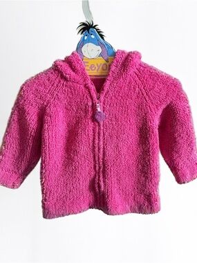 VTG B.U.M. Equipment Infant Pink Sherpa Zip Hoodie 18M “B.U.M Kids” Cozy Sweater
